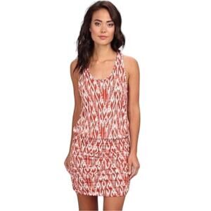 Soft Joie Bond Ruched Tank Ikat Dress Pima Cotton - Modal blend